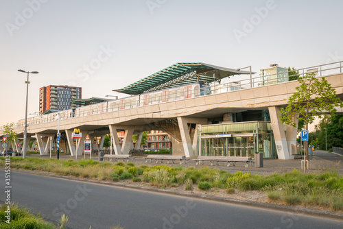 Modern subway station in Rotterdam-Nesselande, Netherlands