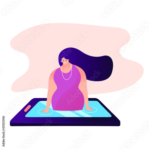 Digital detox - concept vector illustration. An idea of gadget disconnecting, healthy lifestyle, escape from internet and digital media addiction.