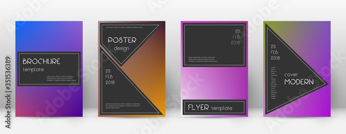 Flyer layout. Black bold template for Brochure, An