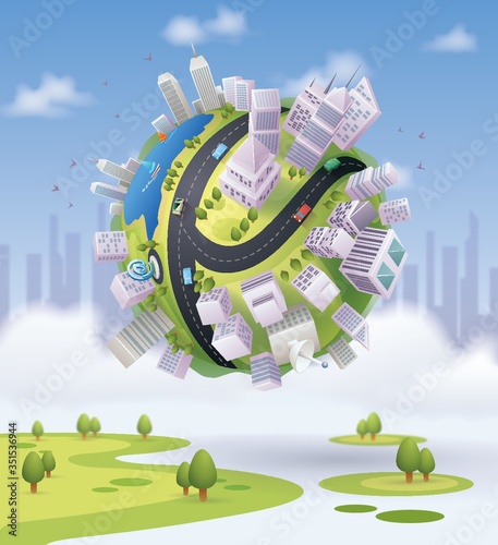 city globe