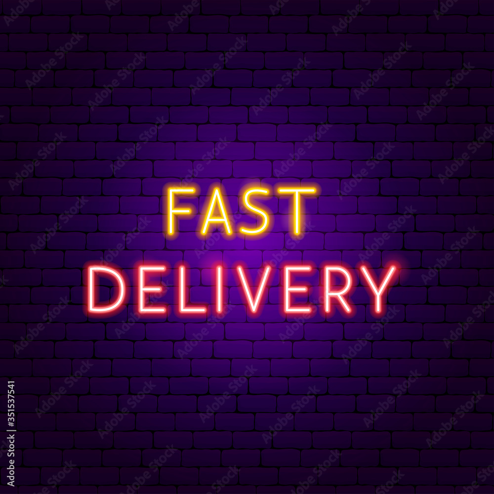 Fast Delivery Neon Text