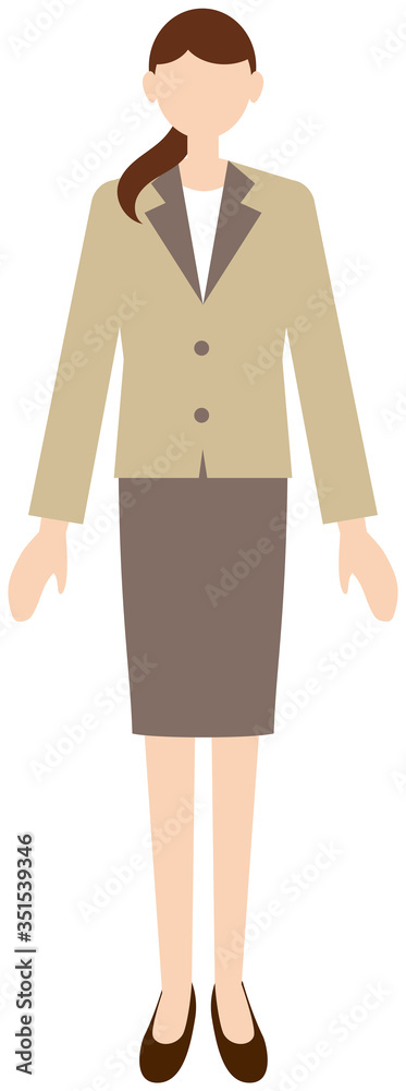 Vector image of business women in office uniform Vector image of business women in office uniform