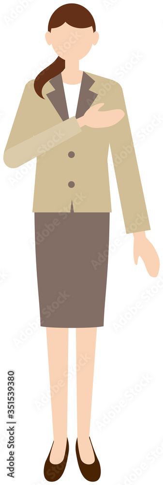 Vector image of business women in office uniform Vector image of business women in office uniform