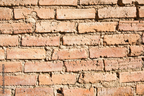 close up detail of an old brick wall 