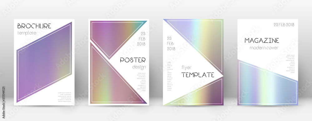 Flyer layout. Triangle sublime template for Brochu