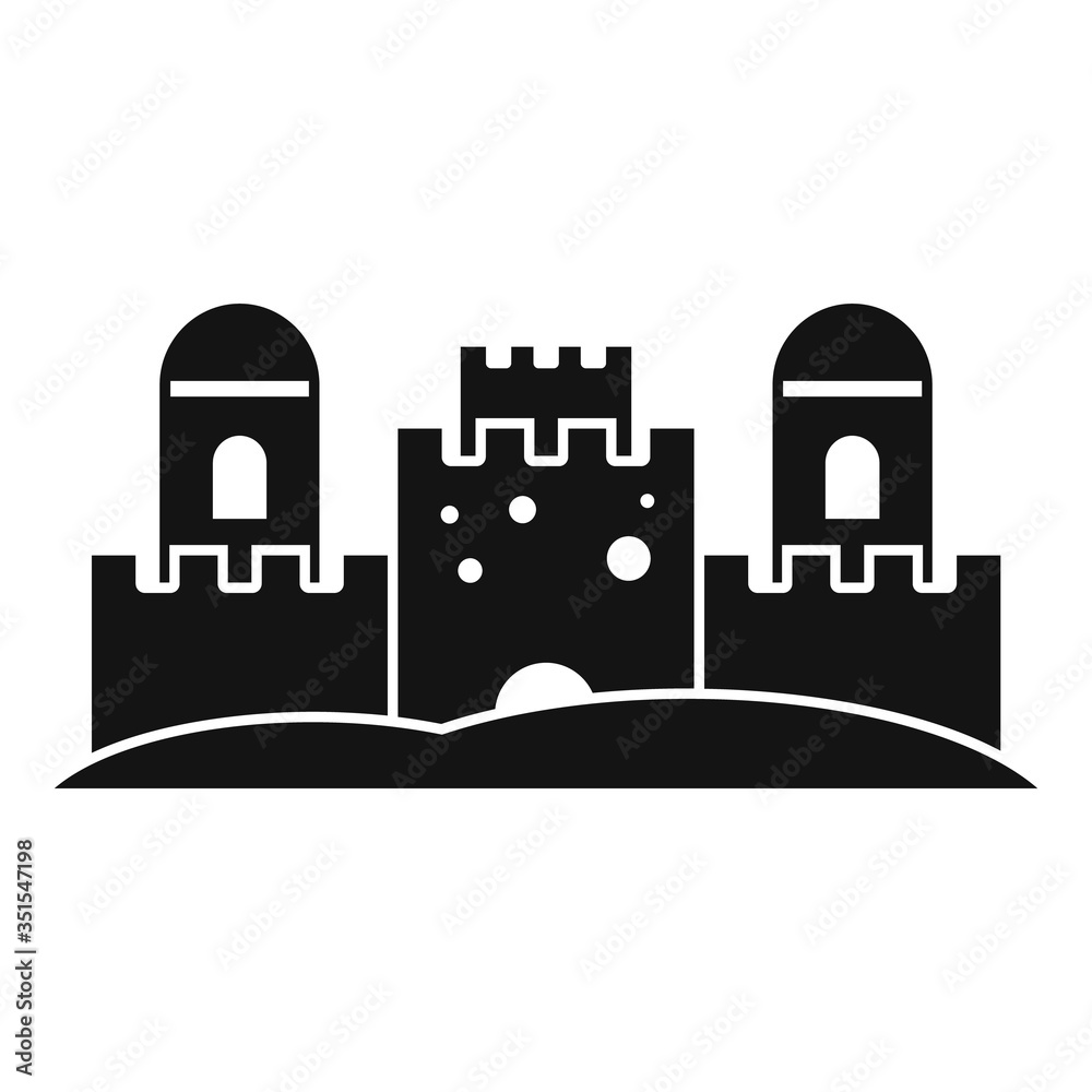 Beach castle icon. Simple illustration of beach castle vector icon for web design isolated on white background