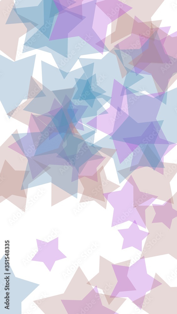 Multicolored translucent stars on a white background. Vertical image orientation. 3D illustration Multicolored translucent stars on a white background. Vertical image orientation. 3D illustration