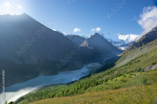 The view on Belukha mountain in Altai Mountains