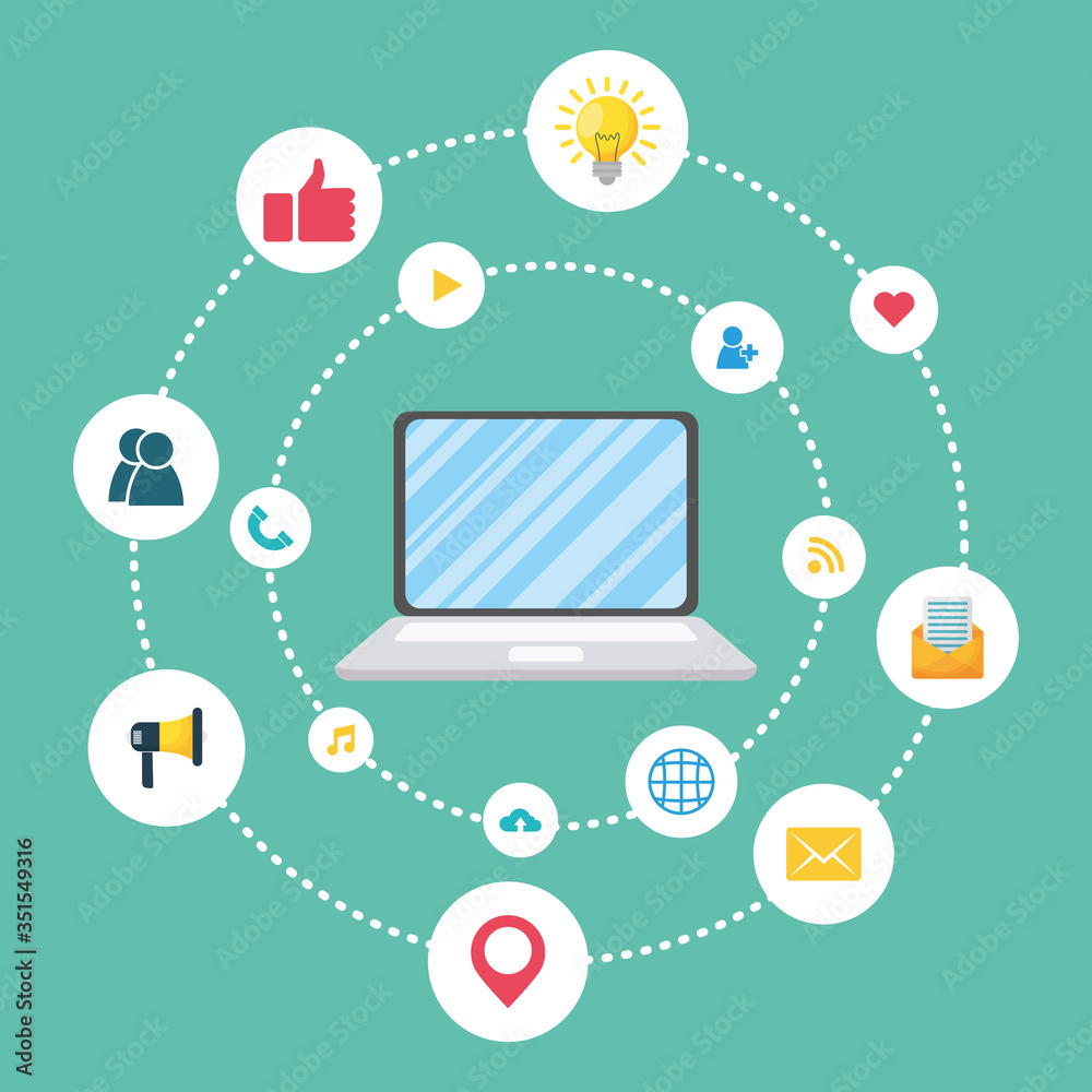 digital marketing tech with laptop digital marketing tech with laptop