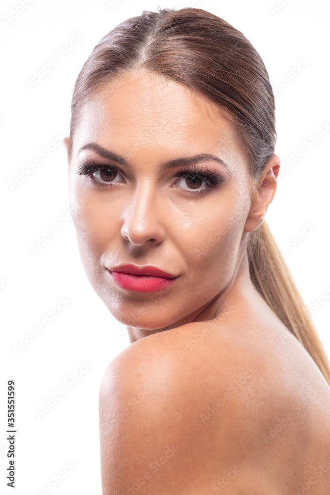 Portrait of brunette woman with an amazing natural beauty Portrait of brunette woman with an amazing natural beauty