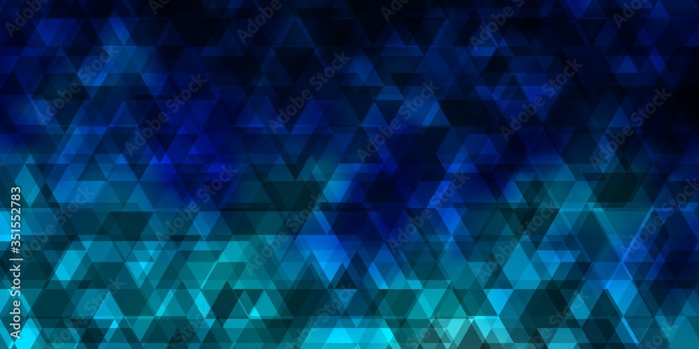 Obraz premium Light BLUE vector pattern with lines, triangles.