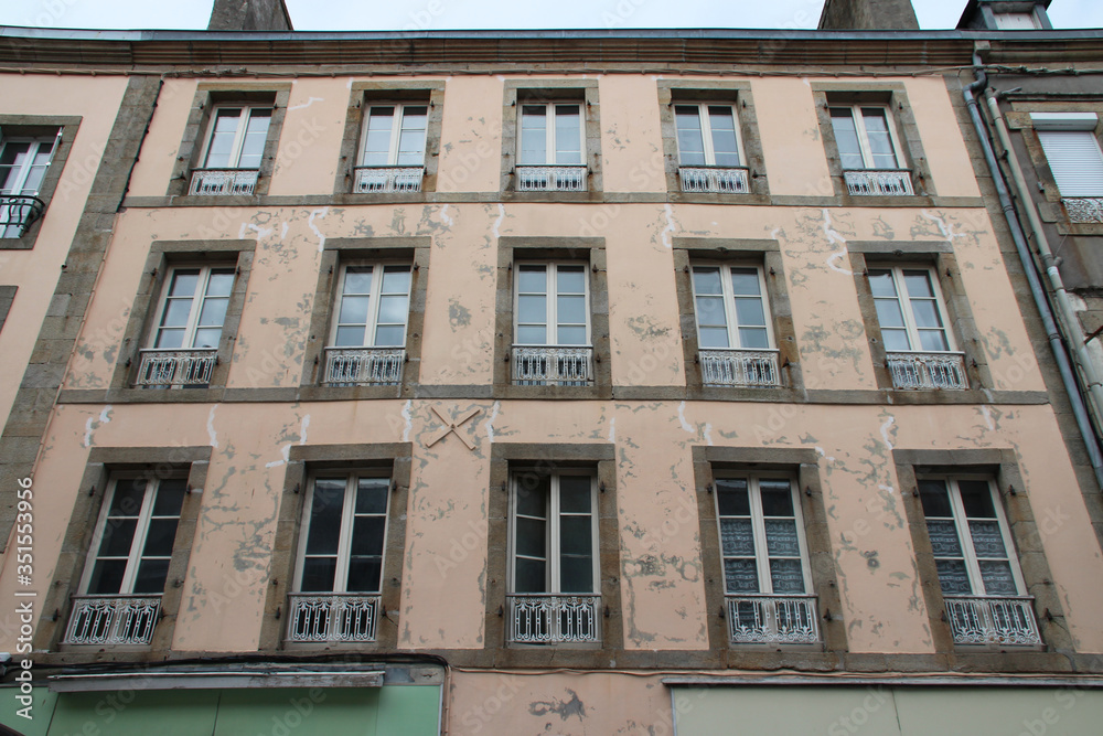 flats building in douarnenez (brittany - france) 