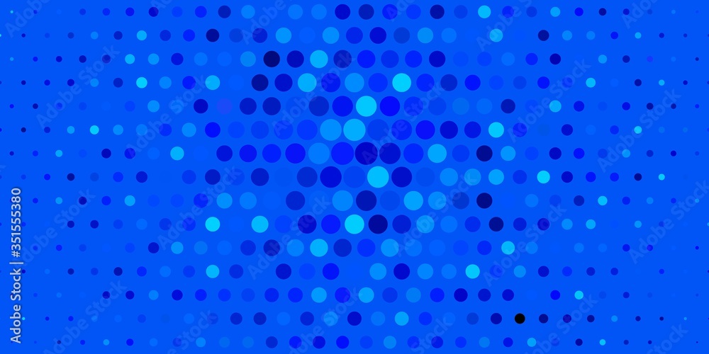Dark BLUE vector background with spots. Abstract decorative design in gradient style with bubbles. Design for posters, banners.
