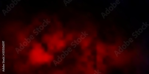 Dark Red vector background with clouds. Abstract colorful clouds on gradient illustration. Pattern for your booklets, leaflets.