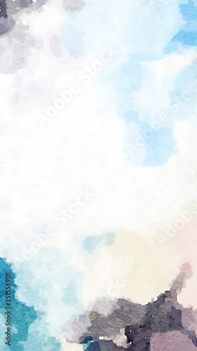 Sweet pastel watercolor paper texture for backgrounds. colorful abstract pattern. The brush stroke graphic abstract. Picture for creative wallpaper or design art work.