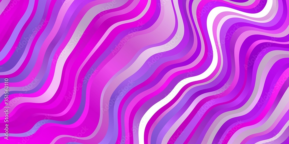 Obraz premium Light Purple, Pink vector background with bows. Colorful illustration with curved lines. Template for cellphones.