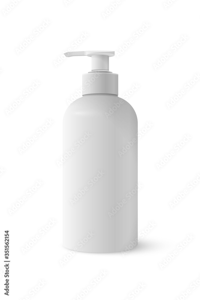 Vector 3D realistic blank plastic bottle for Liquid soap Vector 3D realistic blank plastic bottle for Liquid soap