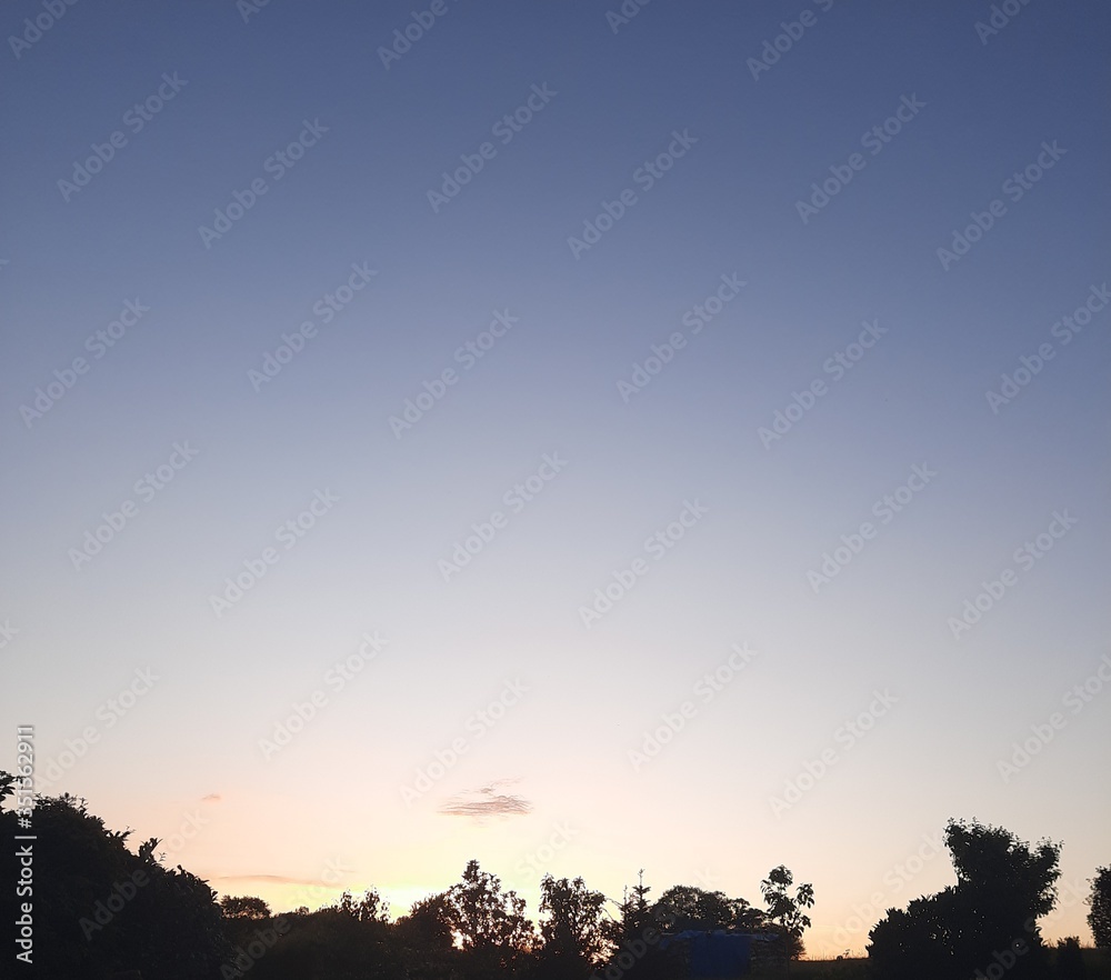 sunset in the summer on the evening sunset in the summer on the evening