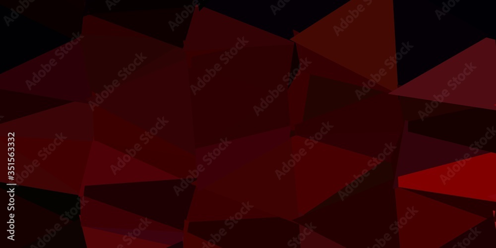 Fototapeta premium Dark orange vector poly triangle texture.
