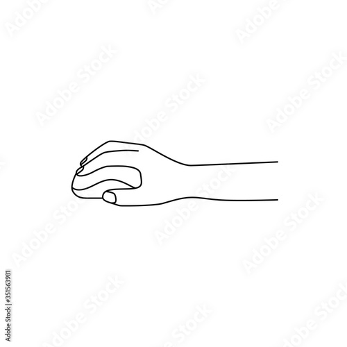 linear hand and mouse