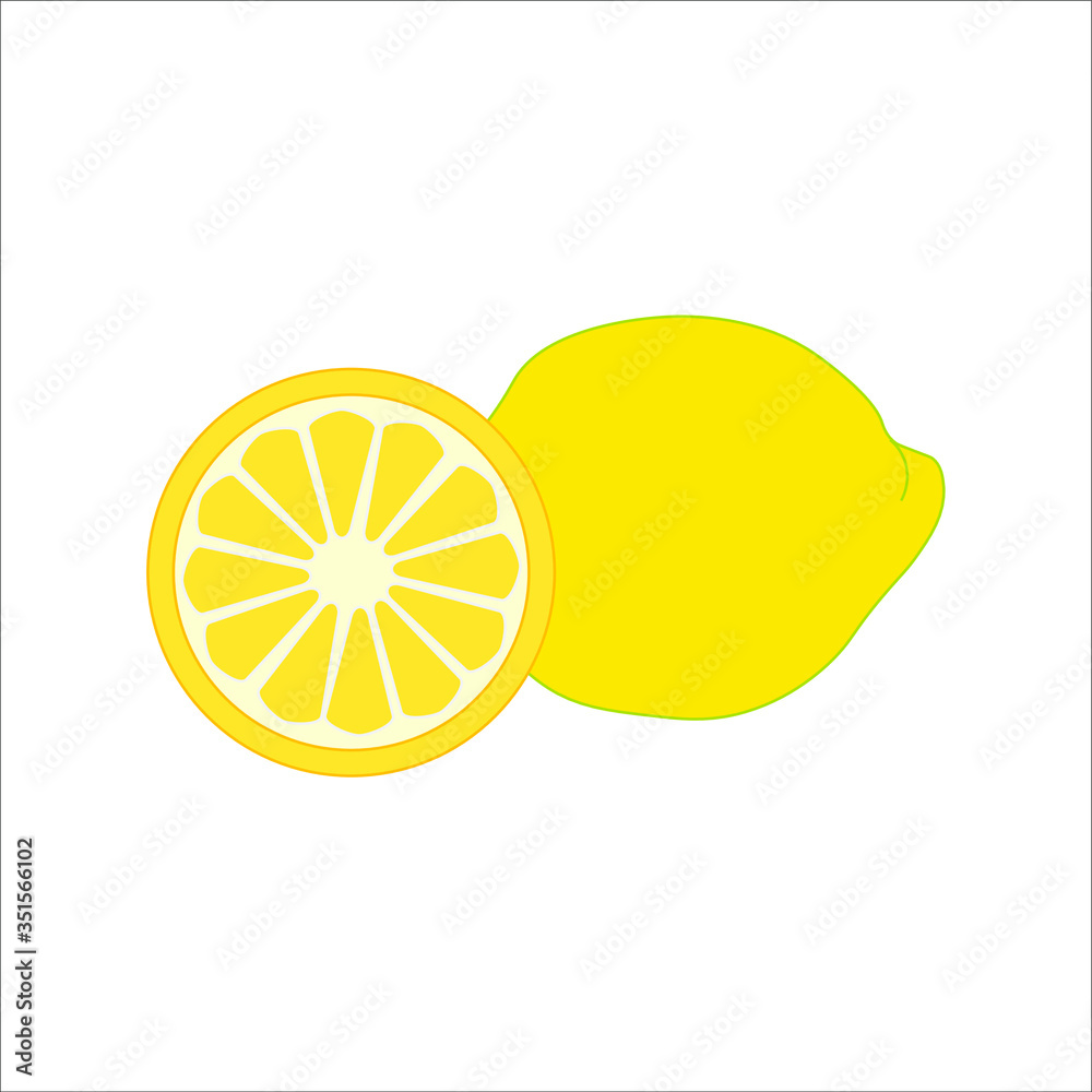 lemon fruit. illustration for web and mobile design. lemon fruit. illustration for web and mobile design.