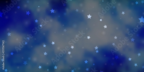 Light Blue  Green vector texture with beautiful stars. Colorful illustration in abstract style with gradient stars. Pattern for new year ad  booklets.