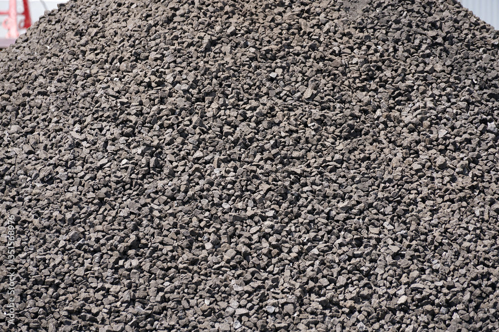 Basalt, diabase or granite are well suited for railway construction, photographed in spring Basalt, diabase or granite are well suited for railway construction, photographed in spring