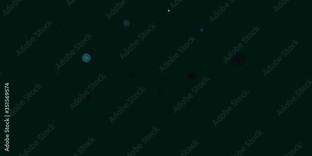 Light Blue, Green vector background with random forms.