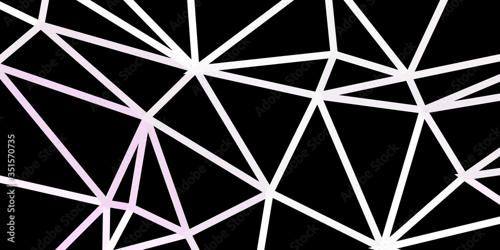 Fototapeta premium Light purple vector triangle mosaic backdrop.