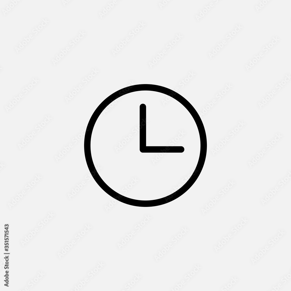 Clock line icon. Watch and stopwatch, time symbol. logo. Outline design editable stroke. For yuor design. Stock - Vector illustration. Clock line icon. Watch and stopwatch, time symbol. logo. Outline design editable stroke. For yuor design. Stock - Vector illustration.