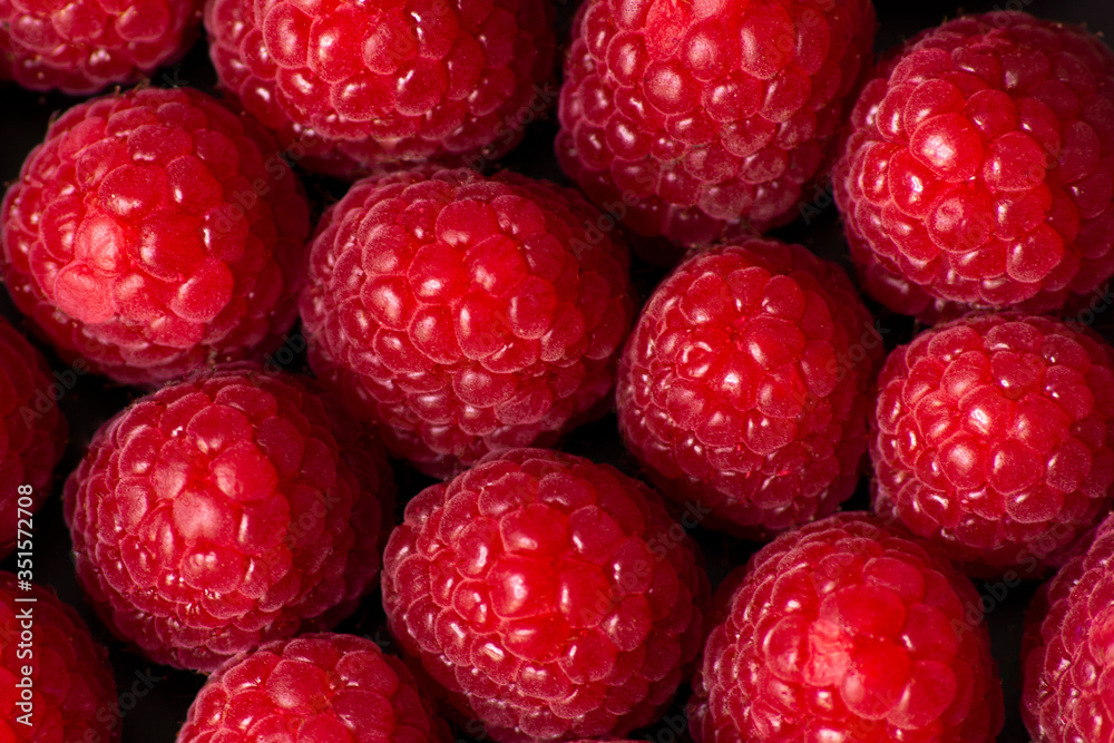 raspberry mosaic with black background raspberry mosaic with black background