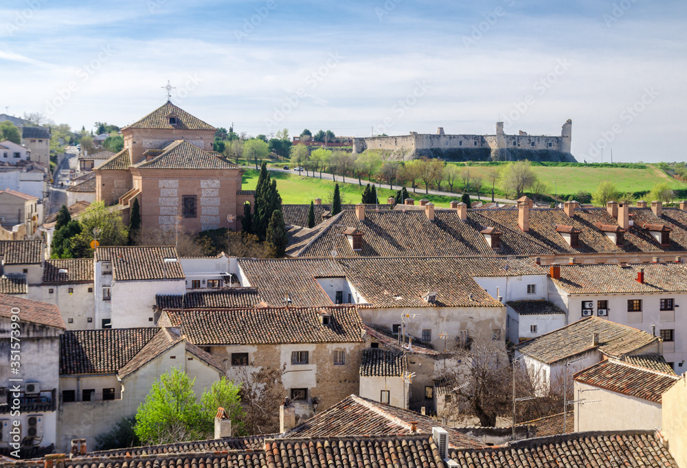 Roofs in the village of Chinchon, Spain
