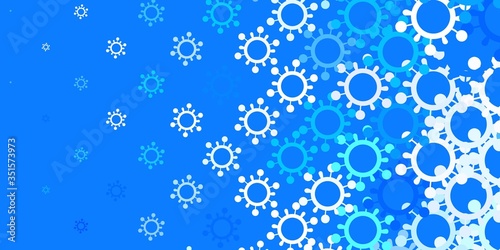 Light BLUE vector texture with disease symbols.