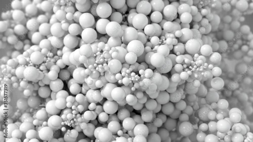 Beautiful Explosion of Gray Bubbles on a Gray Gradient Background. 3d Animation Ultra HD 4K 3840x2160 Beautiful Explosion of Gray Bubbles on a Gray Gradient Background. 3d Animation Ultra HD 4K 3840x2160