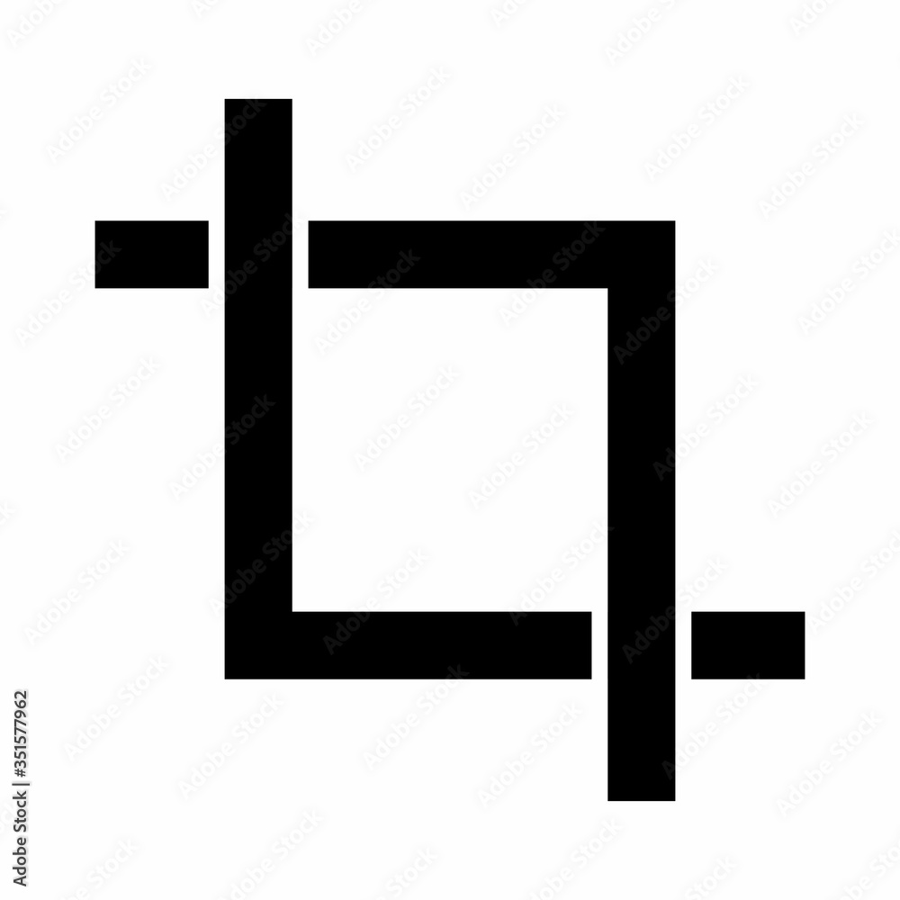 Crop icon illustration Crop icon illustration