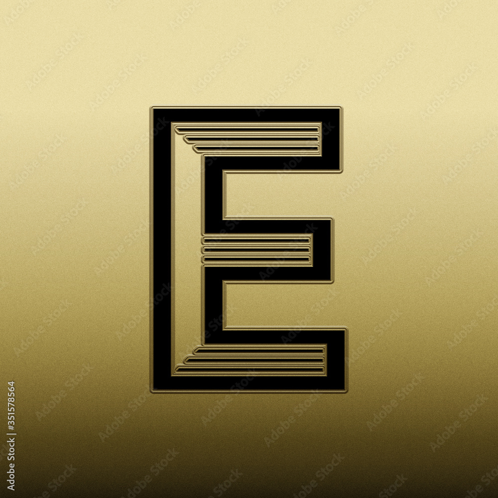 Alphabet. Elegant letter font designed on gold background. Luxury ...