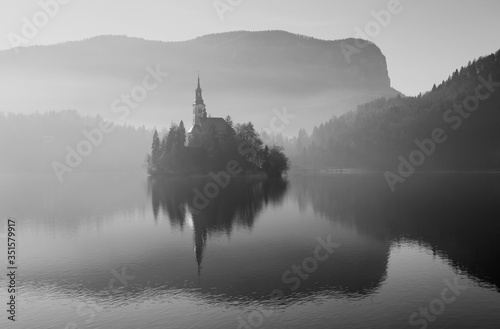 Pilgrimage Church of the Assumption of Mary on Bled Island Lake Bled Slovenia