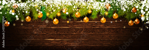 Christmas decoration on wooden background,