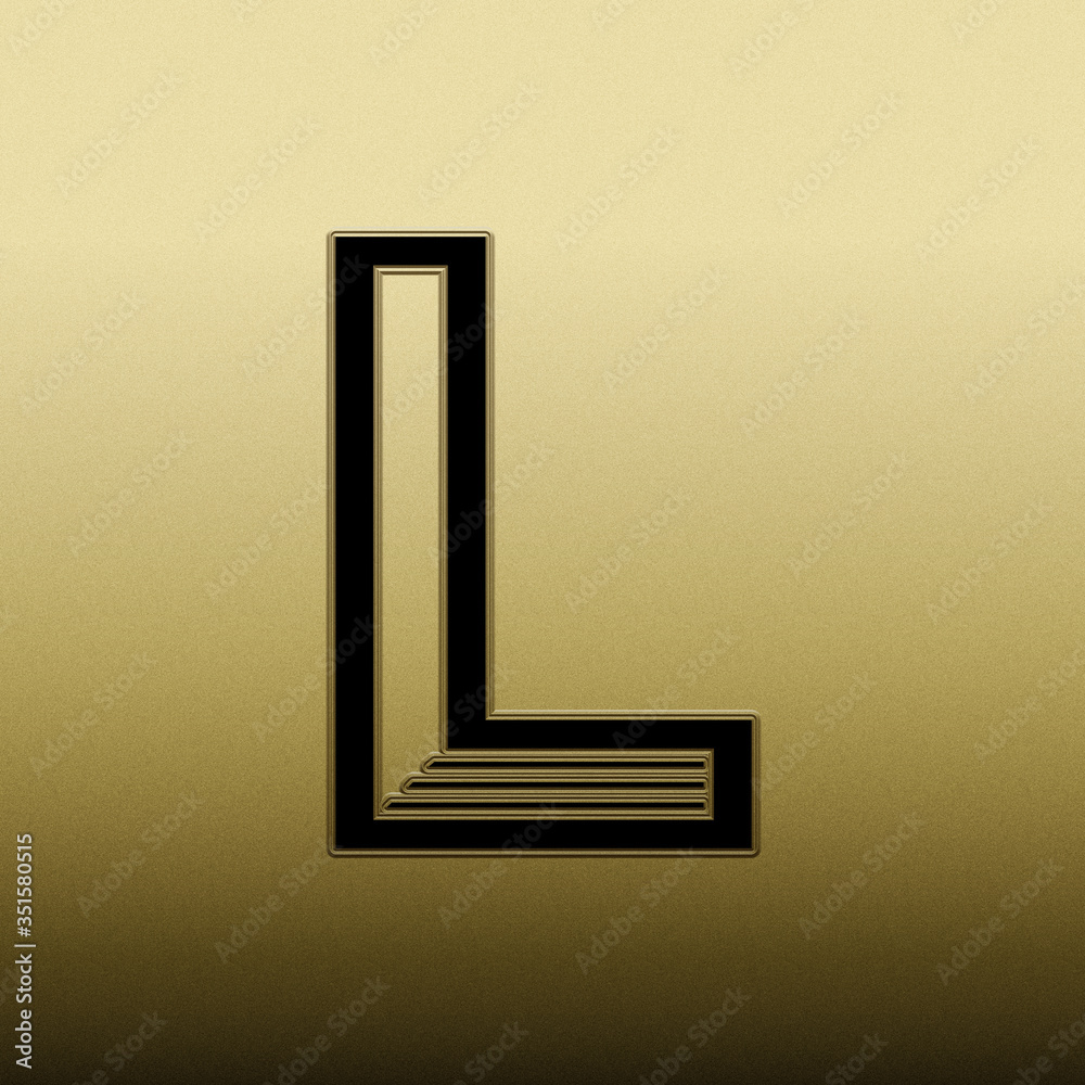 Alphabet. Elegant letter font designed on gold background. Luxury letter minimal fashion design. Golden texture.
