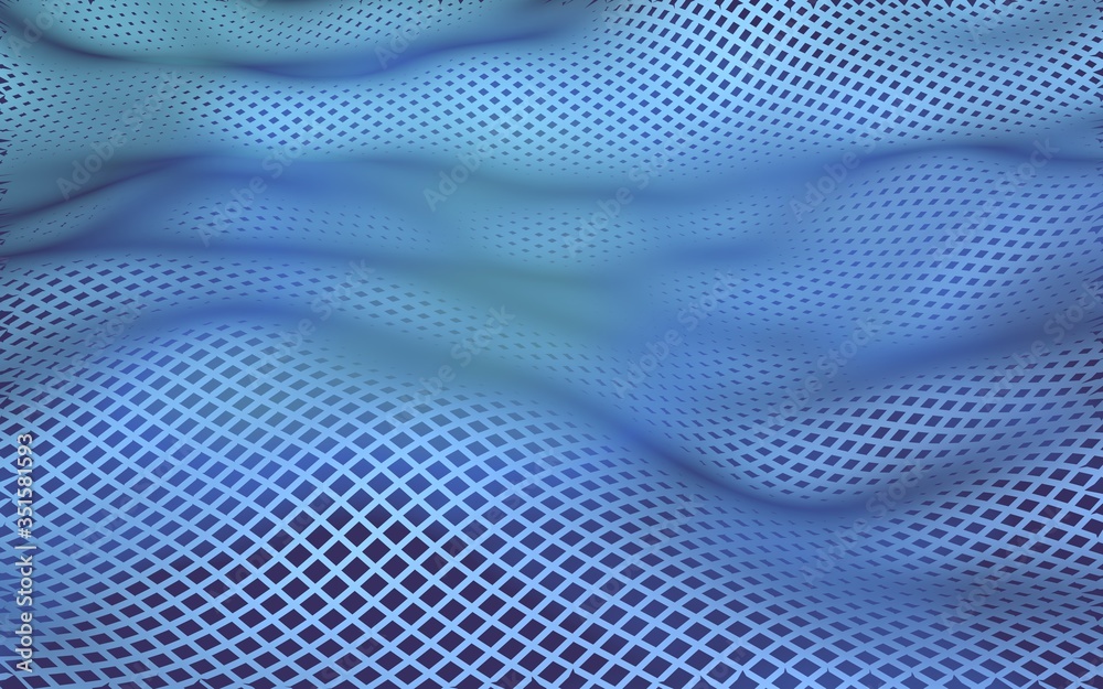 Abstract landscape on a purple-blue background. Cyberspace grid. Hi tech network. 3D illustration Abstract landscape on a purple-blue background. Cyberspace grid. Hi tech network. 3D illustration