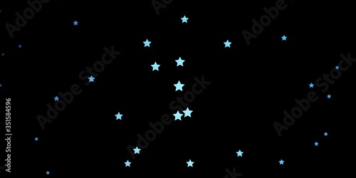 Dark BLUE vector texture with beautiful stars. Blur decorative design in simple style with stars. Best design for your ad, poster, banner.