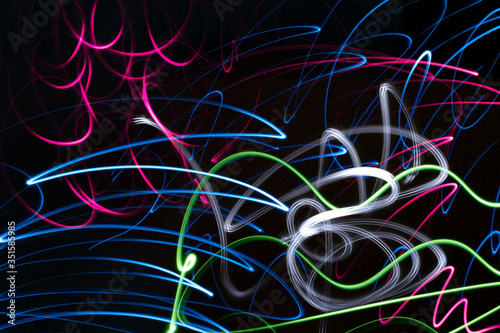 Abstarct colorful lightpainting background with copy space for text