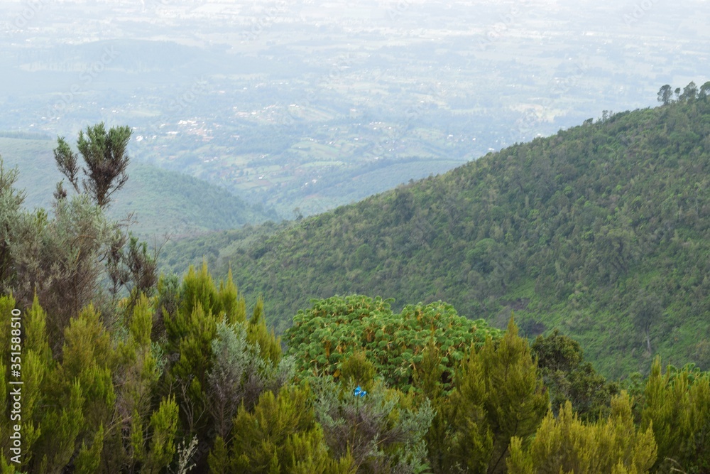 Scenic mountain landscpes  in rural Kenya, Aberdare Ranges