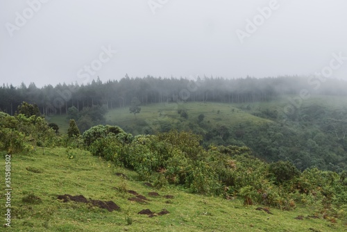 Scenic mountain landscpes in rural Kenya, Aberdare Ranges