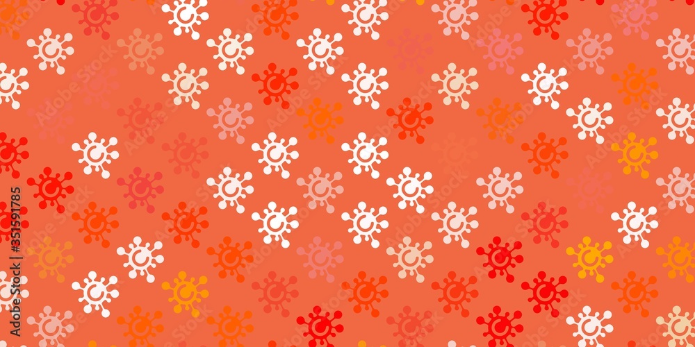 Light Orange vector texture with disease symbols.