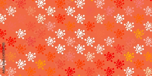 Light Orange vector texture with disease symbols.