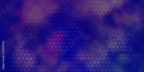 Light Purple vector background with bubbles. Abstract decorative design in gradient style with bubbles. New template for a brand book.