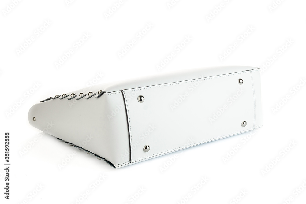 Fototapeta premium Bag clutch isolated on white leather