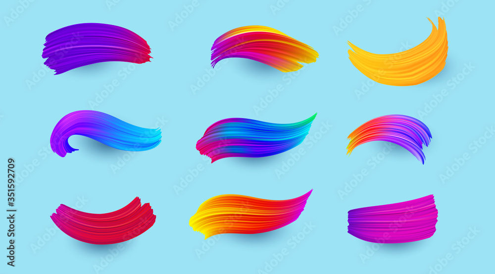 Bright isolated brush strokes on background. Paints, painting, vector illustration. Bright isolated brush strokes on background. Paints, painting, vector illustration.