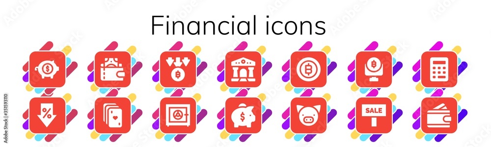 Modern Simple Set of financial Vector filled Icons Modern Simple Set of financial Vector filled Icons